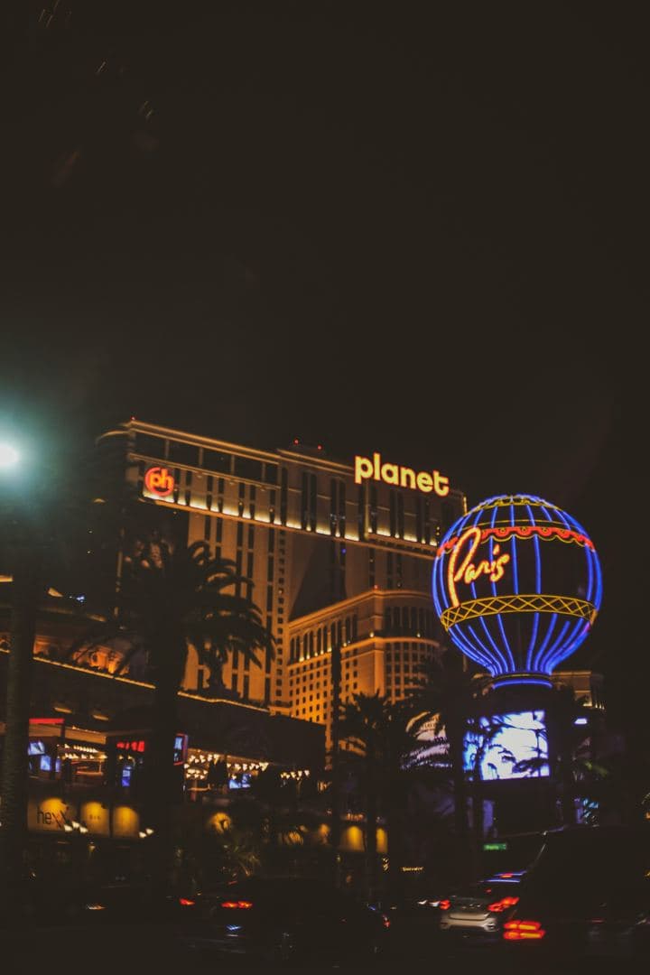 Las Vegas Nevada skyline and Strip at dusk