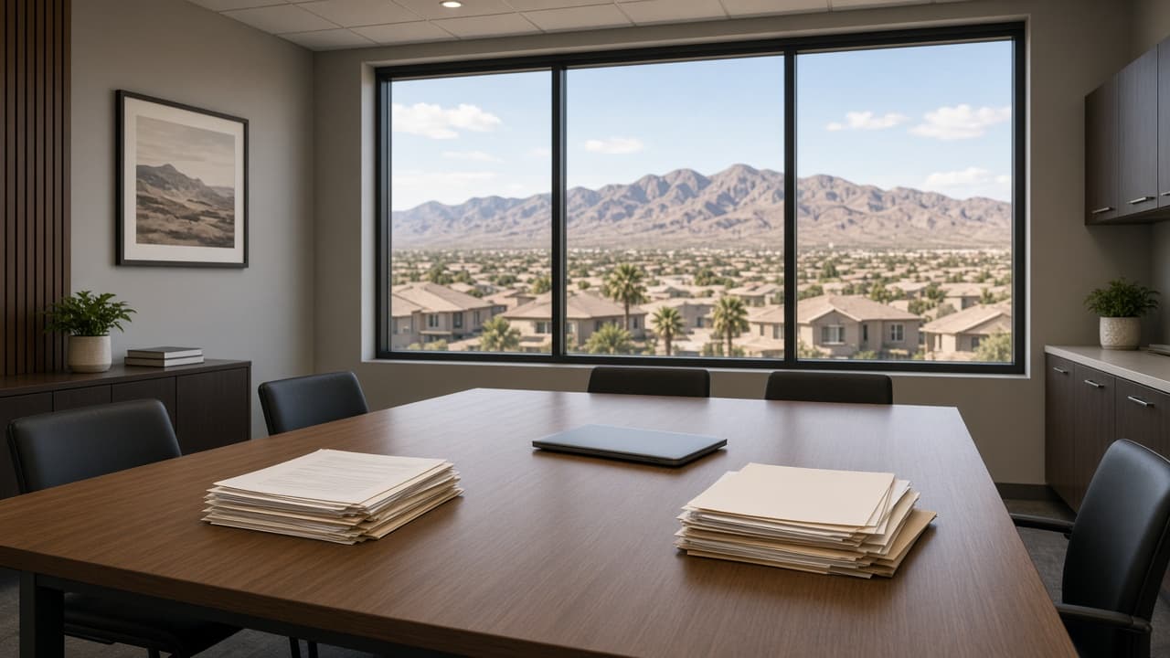 Henderson office desk for Nevada Real Estate Market privacy policy — Information we collect