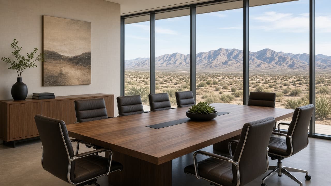 Henderson office consultation room representing full-service Nevada real estate