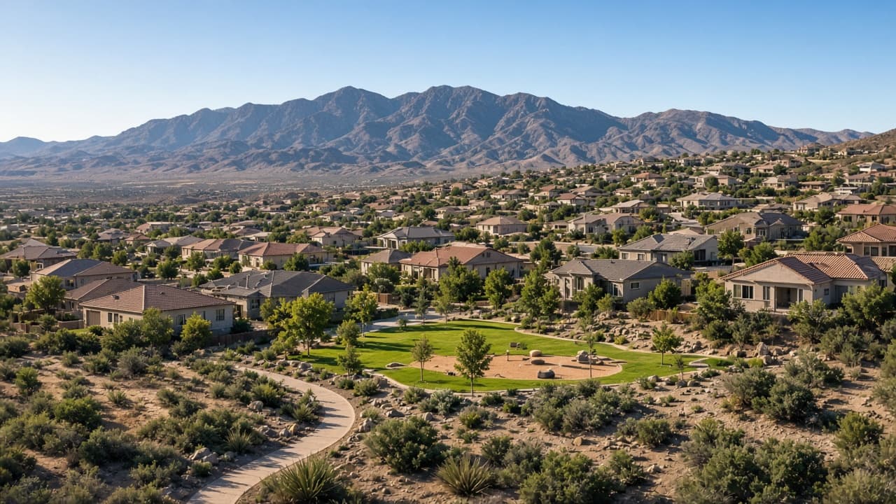 Anthem Henderson master-planned homes with McCullough Range views