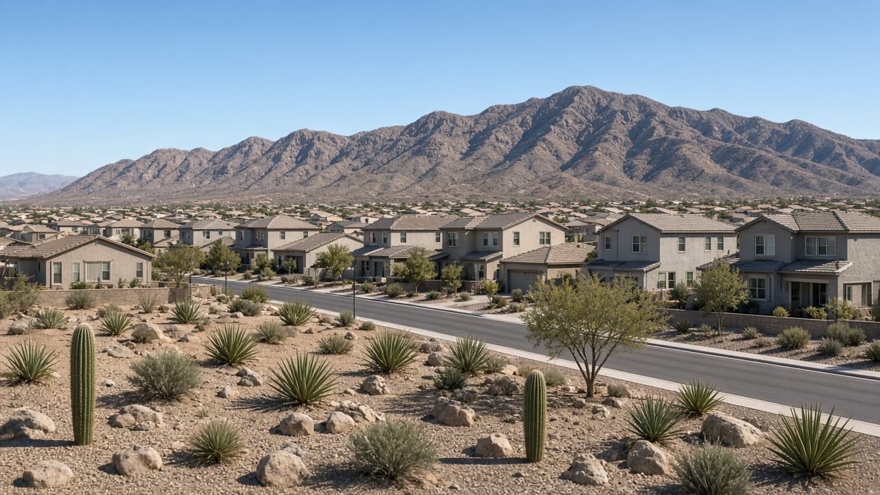 Mountain’s Edge southwest Las Vegas homes along the desert ridge