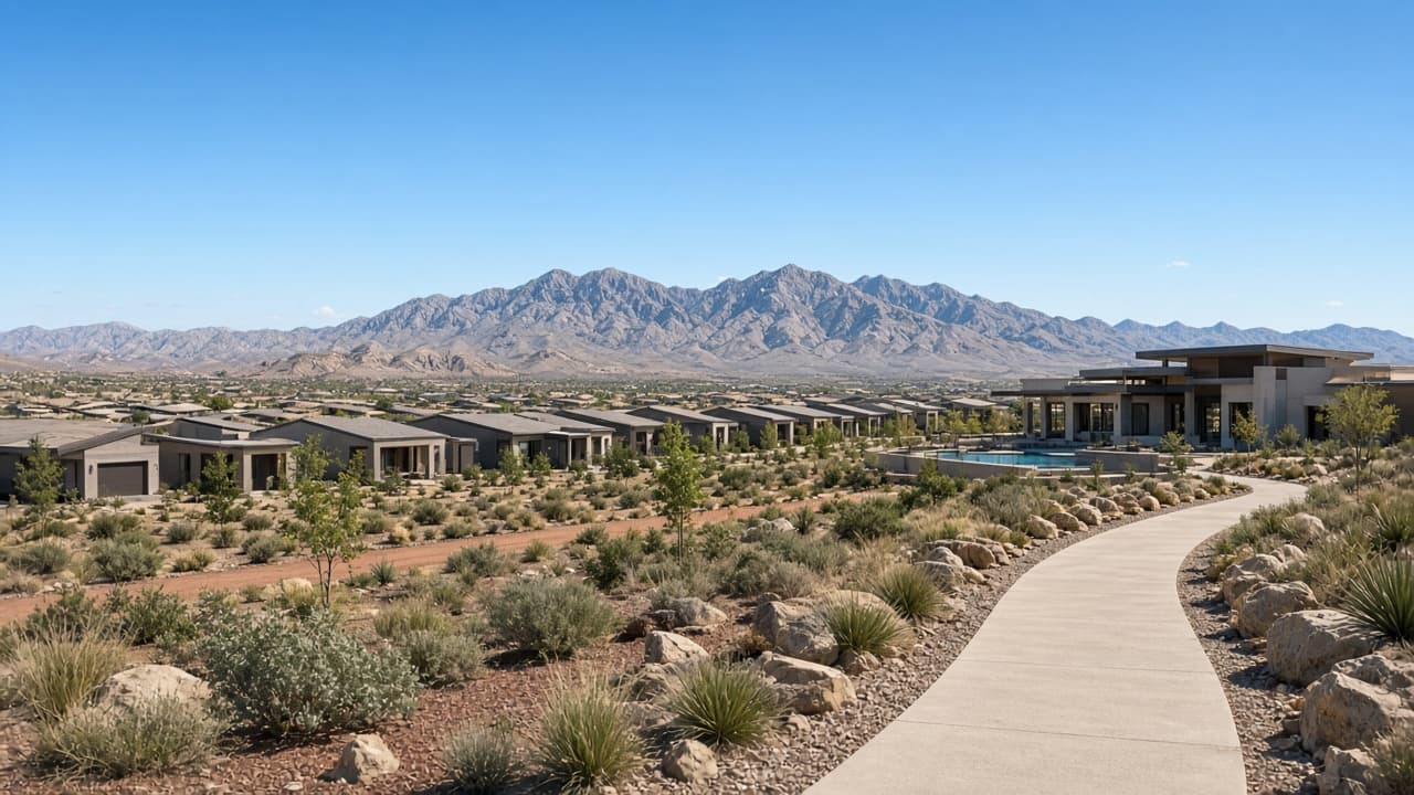 Skye Canyon North Las Vegas master-planned homes and community trails