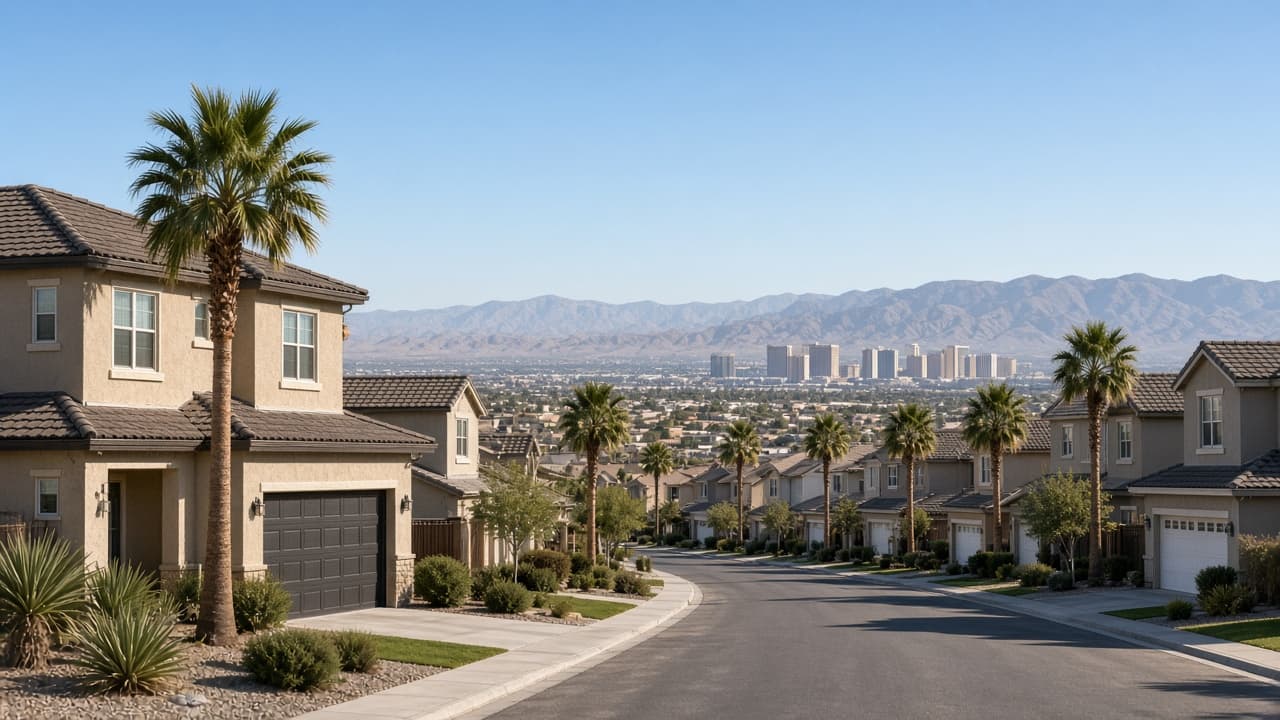Spring Valley Las Vegas suburban homes with valley and Strip-adjacent location