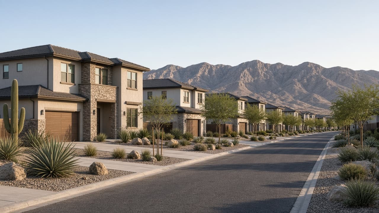 Stonebridge Summerlin West new master-planned homes with mountain light