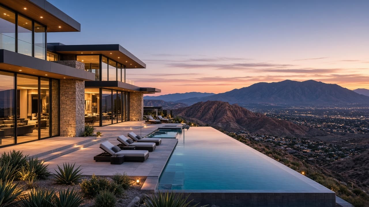 The Summit Summerlin West ultra-luxury ridge estate overlooking the Las Vegas Valley