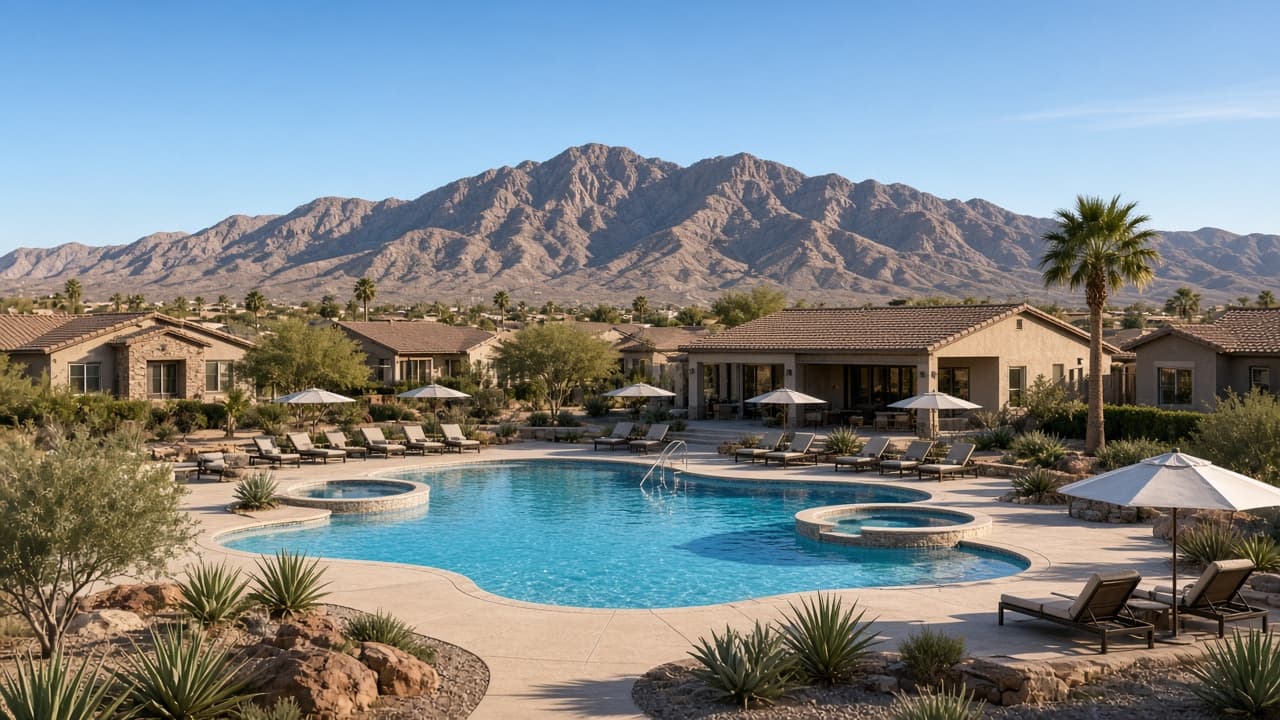 Active adult 55+ villas and clubhouse pool in Southern Nevada — Work with a local 55+ specialist